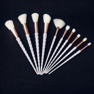 10 Pieces Unicorn Makeup Brushes Set